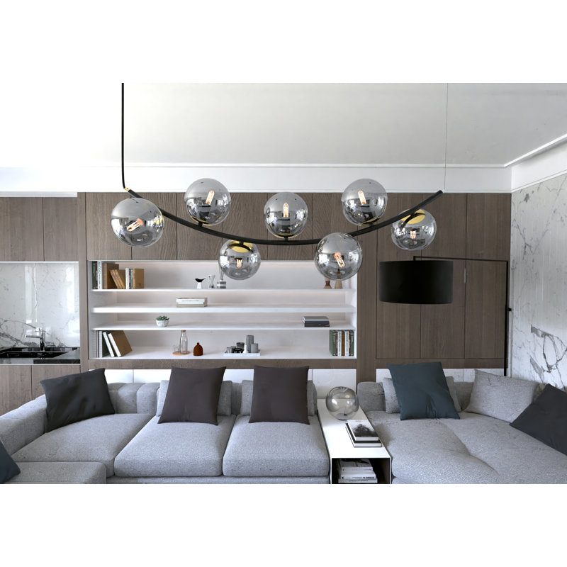 Alula 7 - Light Sputnik Chandelier, Graphite