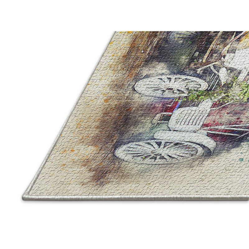Tapis de l’aire beige cheval, Rectangle 3 pi x 5 pi