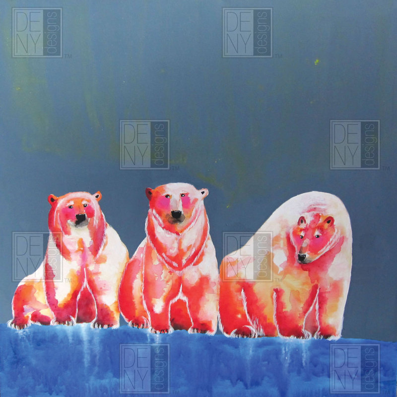Rideau de douche simple polarbear rosé