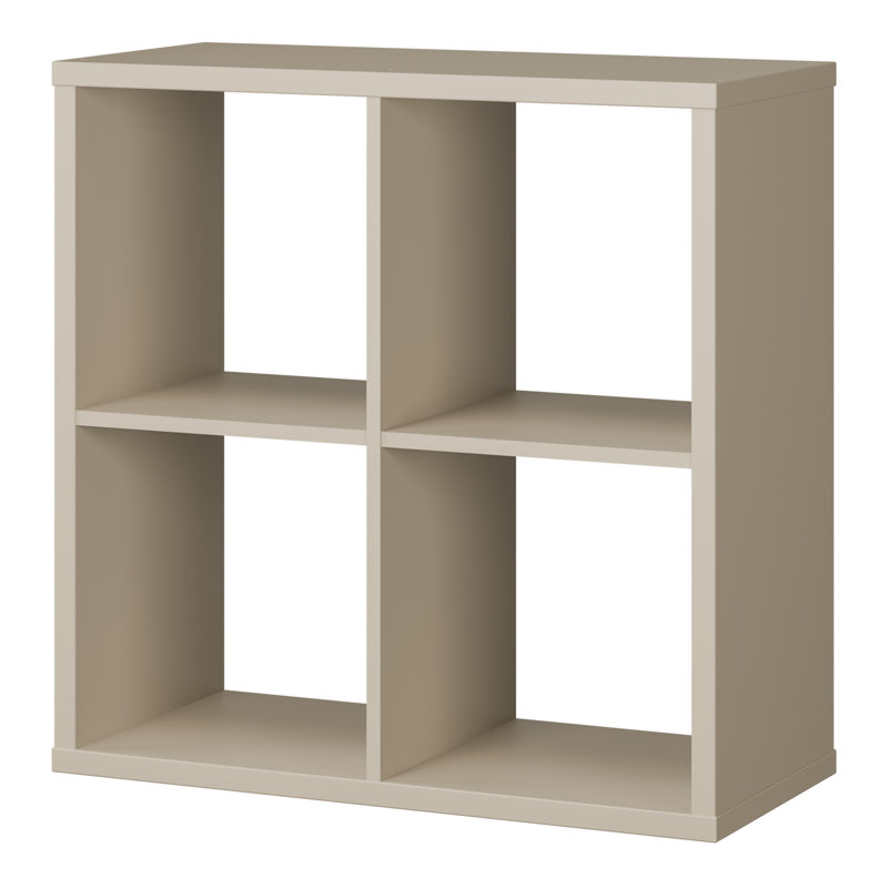 Mauro 72.8cm H x 72.7cm W Cube Bookcase, Beige