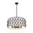 Reggi 8 - Light Steel Dimmable Drum Chandelier-1842086679