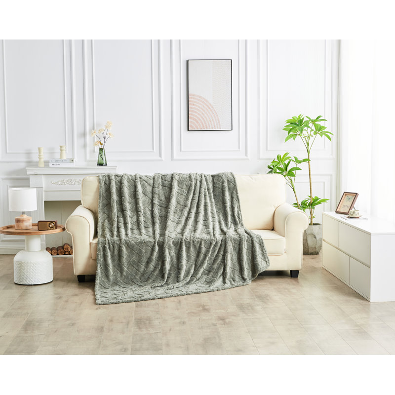 Sahen Standard Throw Blanket, Charcoal, 130cm W x 180cm L