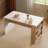 61" Kitchen Island With Imitation Marble Top, Rectangular Dining Table With Storage Shelves, Power Outlets & Adjustable LED Light for Modern Farmhouse & Open-Concept Kitchens