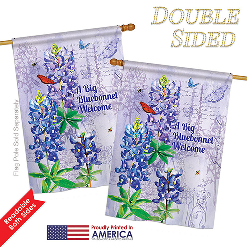 Polyester à 2 côtés 40 x 28 po drapeau maison
