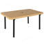 Table de salle à manger d'extérieur avec trou pour parasol, table de salle à manger rectangulaire