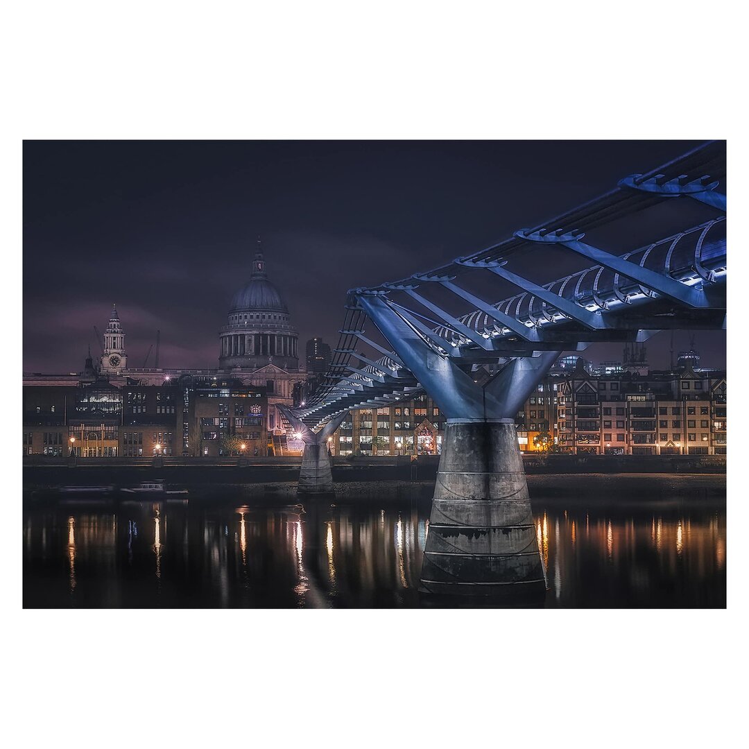 Matt Fototapete St Paul's bei Nacht 2,25 m x 336 cm