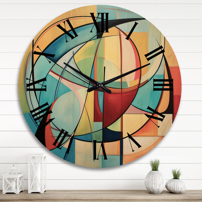Horloge murale en bois massif Markina, Très grand