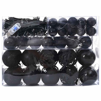 Christmas Bauble Set with 150 LEDs 61 pcs Plastic