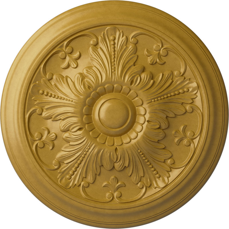 Médaillon de plafond H 16,875 po x l 16,875 po x P 3,5 po Vienna, Or iridescent