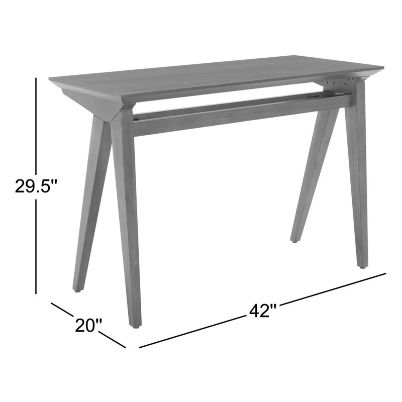 Jerry Solid Wood Writing Desk, Walnut