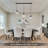 3 - Light Matte Black Kitchen Island Chandelier