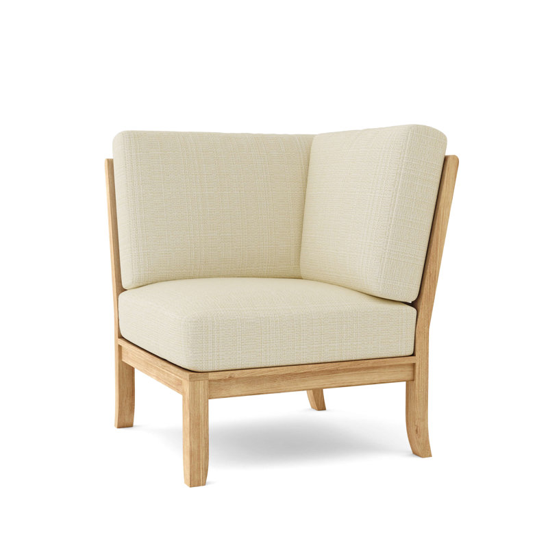 Natsepa Outdoor Teak Corner Wedge Lounge Chair