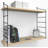 Modern Wall Shelf with Metal Bracket, Oak & Black Finish, 28.3 x 22.8 x 7.9 inches | 100% Melamine Coated Particle Board, Thickness: 0.7 inches | Ideal for Home Office, Industrial & School Decor, Stylish & Functional Design-111632078