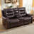 75.6'' Wide Upholstered Faux Leather Manual Reclining Loveseat With Center Console And Cup Holders-1448810804