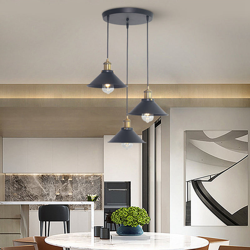 Montpelier 3 - Light Kitchen Island Cone Pendant Light