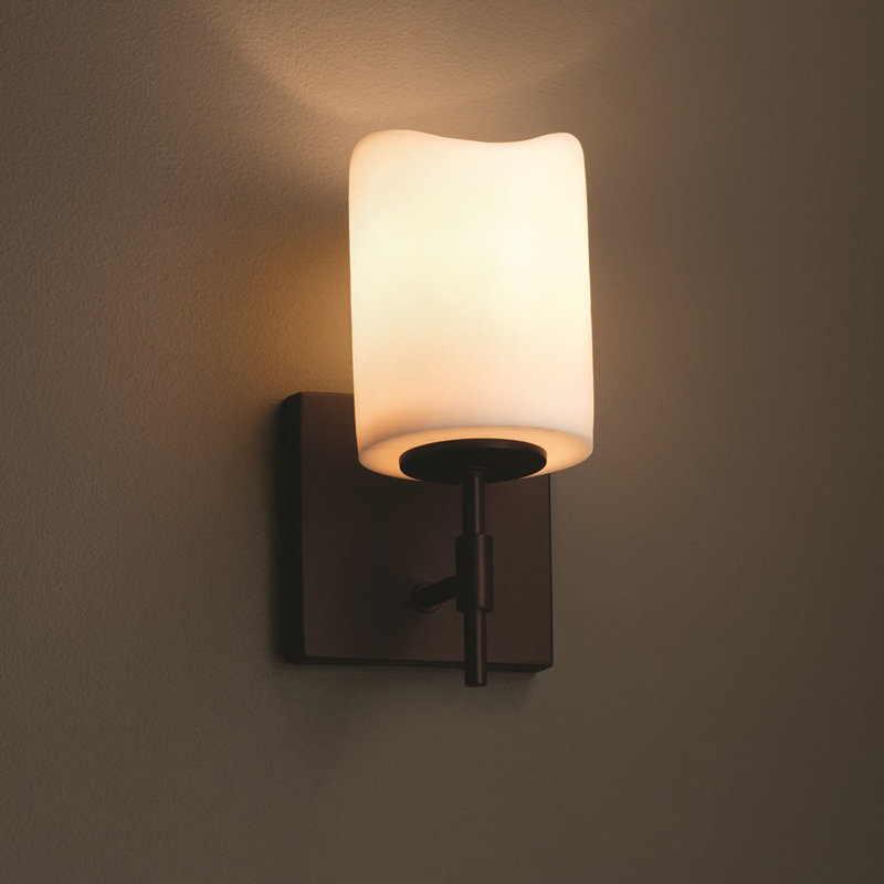 Burdette LED Armed Sconce, Cream, Matte Black
