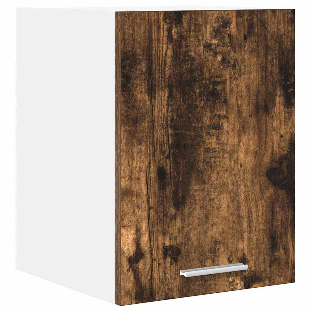 Vidaxl Hanging Cabinet Riga Black Oak And White 40 X 31 X 40 Cm