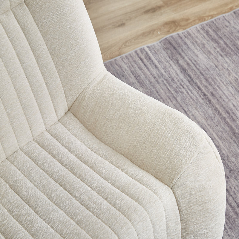 Cloud Lounge Chair – Ultra-Comfy Modular Bean Bag For Reading & Relaxation, White Chenille