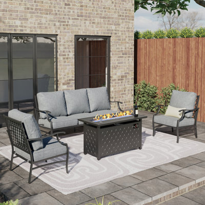 Asfand Outdoor Patio Conversation Furniture Set