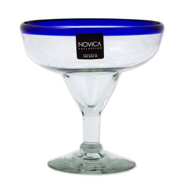 Martini Margarita Short 15oz Blue Rim