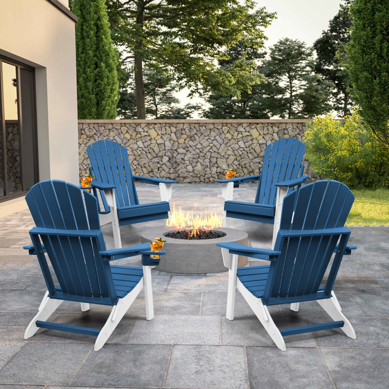 Chaise Adirondack pliable pour l'extérieur, Gris