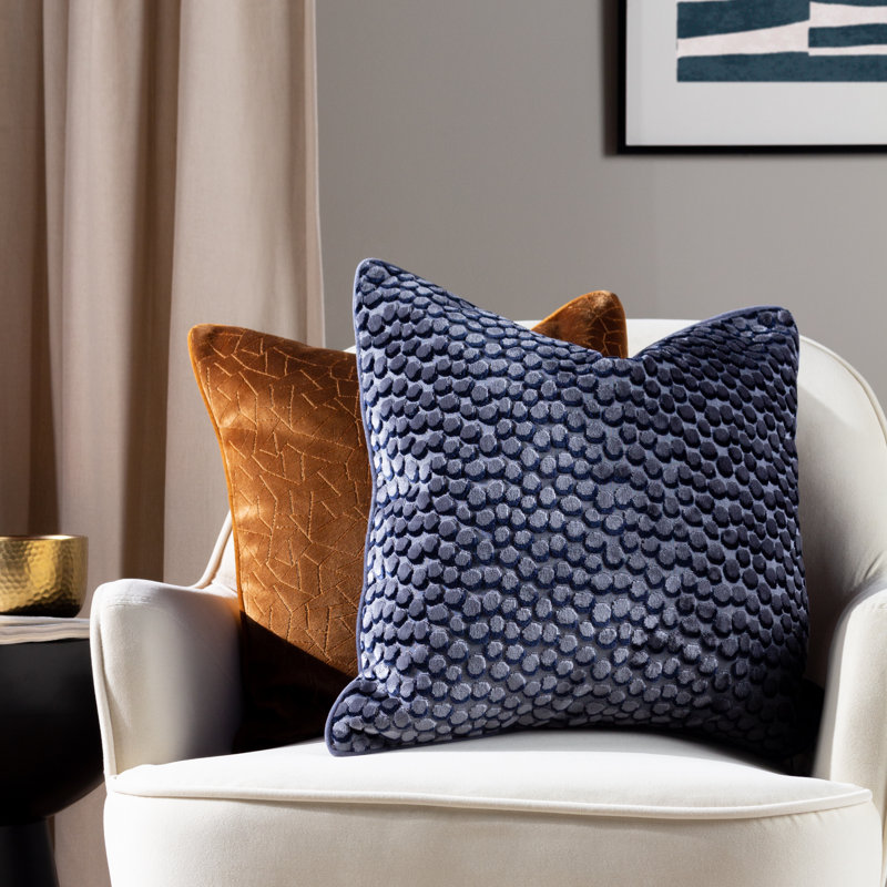 Malans Geometric Square Throw Pillow Cover, Bronze