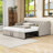 Twin Wood Upholstered daybed with Twin Trundle-337246200