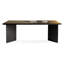 Bureau rectangulaire en bois massif noir-785306395