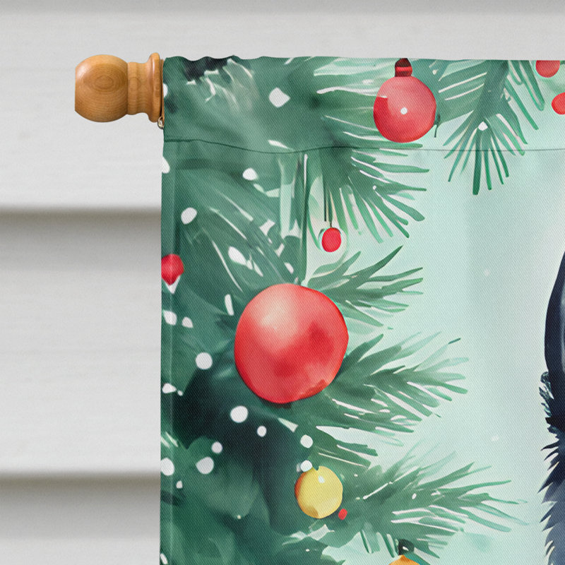 Polyester double face Noël, H 40 po x l 28 po