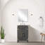 32,93 po Grand meuble-lavabo en chêne brun avec comptoir et robinet en acrylique - centre de table de salle de bain surélevé 91,22 lb-130675969
