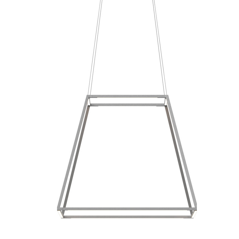 Matte Black and Silver Aluminum LED Indoor/Outdoor Pendant Light