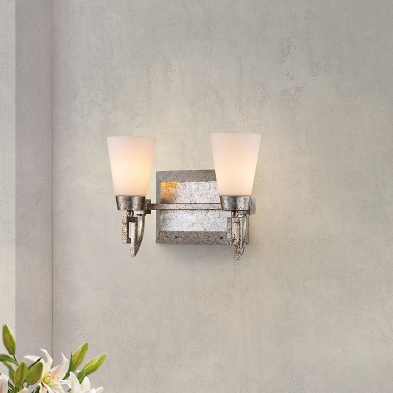 Lemuria 2 - Light Vanity Light, Silver Leaf