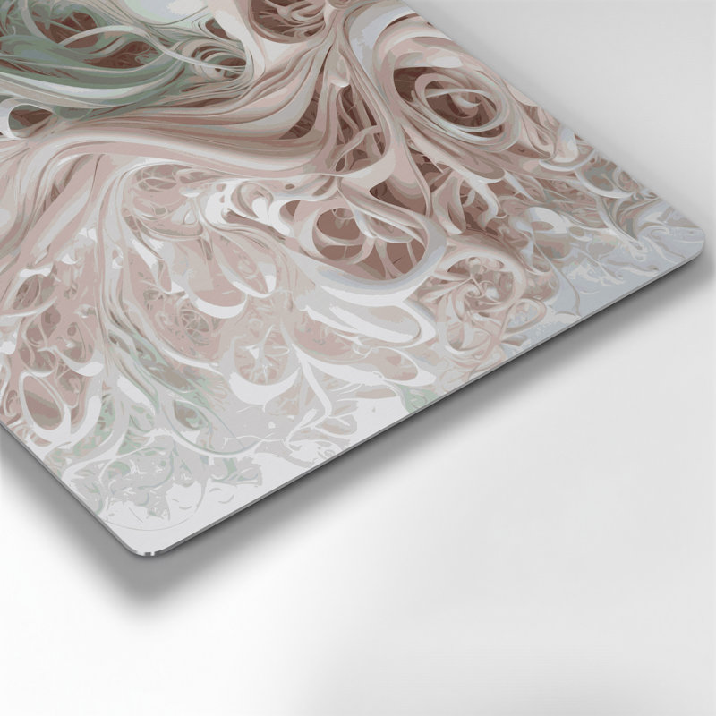 Art mural gris Biomorphic Abstraction 51, H 32 po x l 32 po
