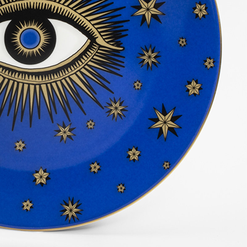 Evil Eye Handmade Bone China Salad/Dessert Plate