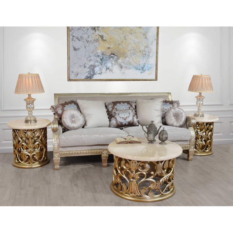 Table d'appoint ronde Platine