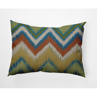 Ikat Chevron Indoor/Outdoor Throw Pillow