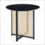 Table ronde noire en bois massif