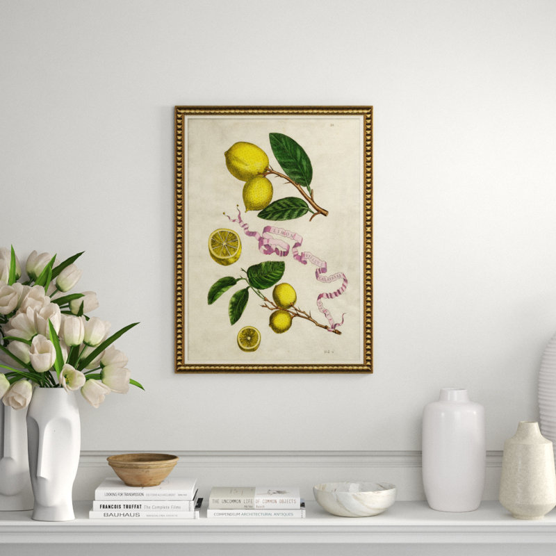 Lemons And Pink Ribbons 3 Giclee Print