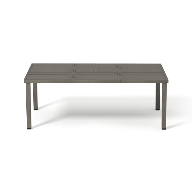 Table de salle à manger rectangulaire en aluminium 80 po Heidrick, H 28,7 po x l 80,3 po x P 40 po