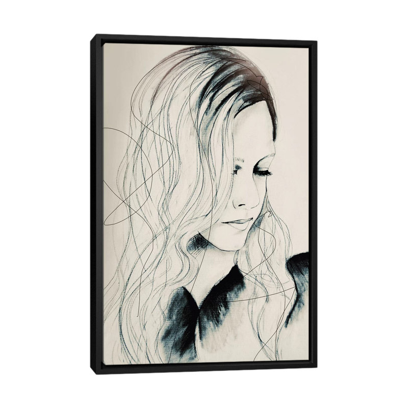 Aurora 1 Piece Painting on Canvas, 66.04 cm H x 45.72 cm W, Black Framed Canvas