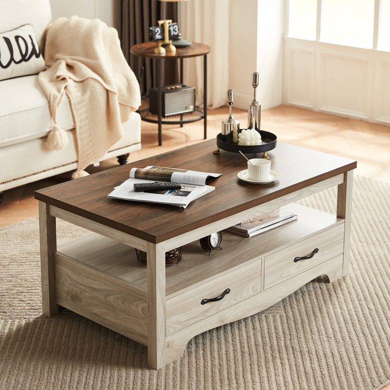 Callison Coffee Table, Brown/White