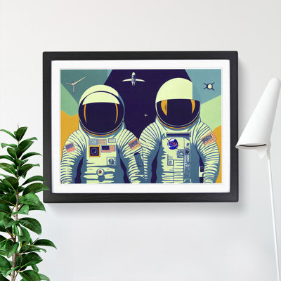 Two Retro Astronauts Vol.1 - Single Picture Frame Print