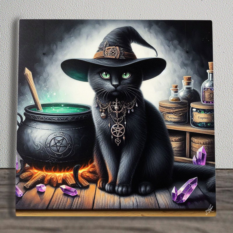 Cat Casting Potions - No Frame Print