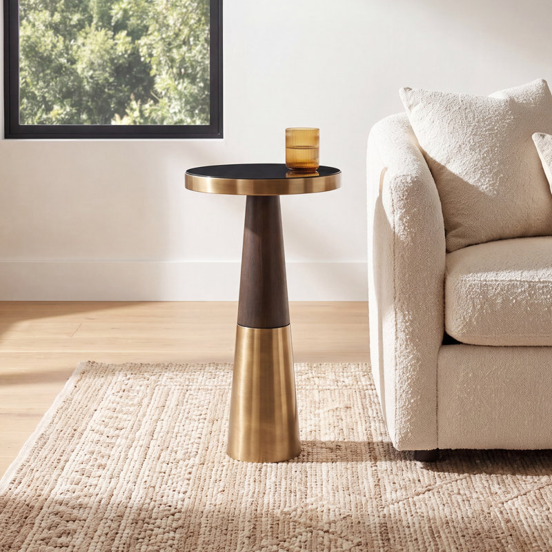 Kat Glass Top End Table