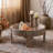 Retro Beige Solid Wood Round Coffee Table-621326033