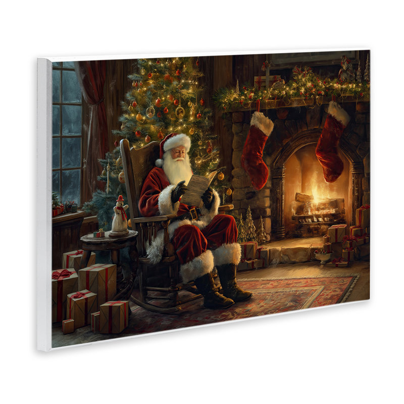 «Santa Claus» par Fire Canvas par Imagine It Images, H 10 po x l 15 po