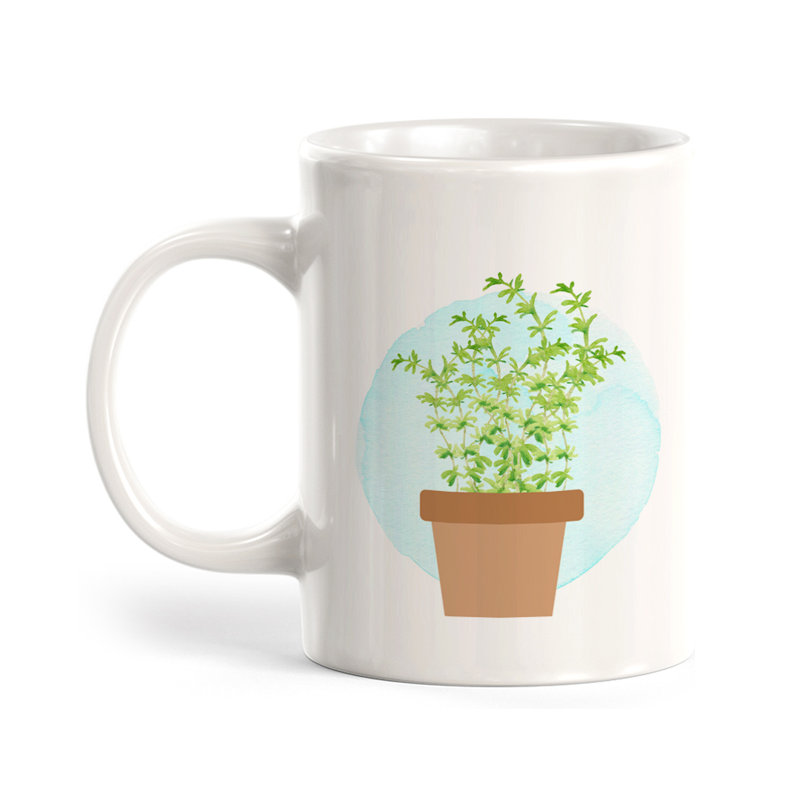 Grande tasse à café Thym 11 oz, Ensemble de verres à lait, Plastique polypropylène