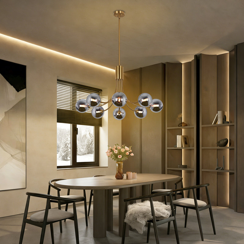 Lustre moderne 8 lumières Spoutnik