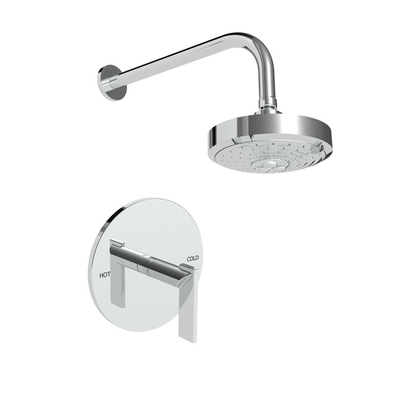 Priya Balanced Pressure Shower Trim Set with Shower Head, Stainless Steel - PVD