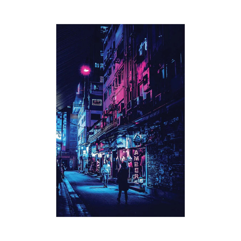Tokyo Street II by Gab Fernando - Wrapped Canvas Print, 20.32 cm H x 30.48 cm W